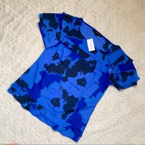 Banana Republic Floral Short Sleeve Blouse